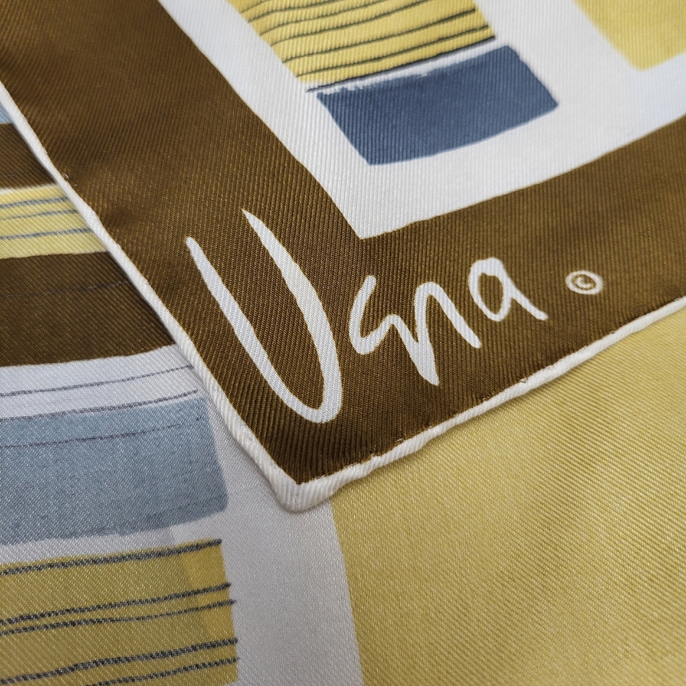 Vintage Vera Neumann Geometric Print Scarf Rayon Silk 1970s Japan - Picture 5 of 9